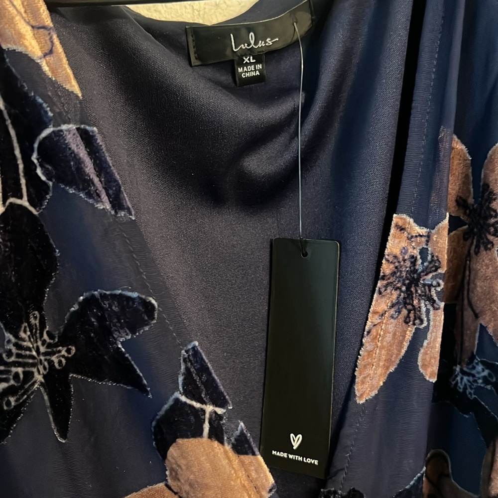 Lulus Floral Burnout Velvet Wrap Dress - Picture 4 of 11